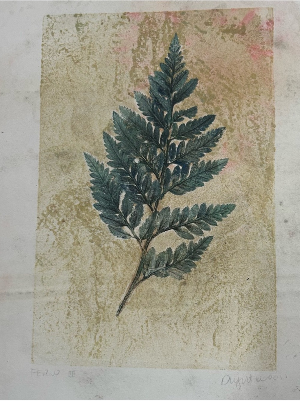 Botanical Fern Painting 6x9
